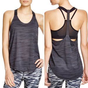 Nike Dri Fit Elastika T-Back Tank Top in Heathered  dark grey